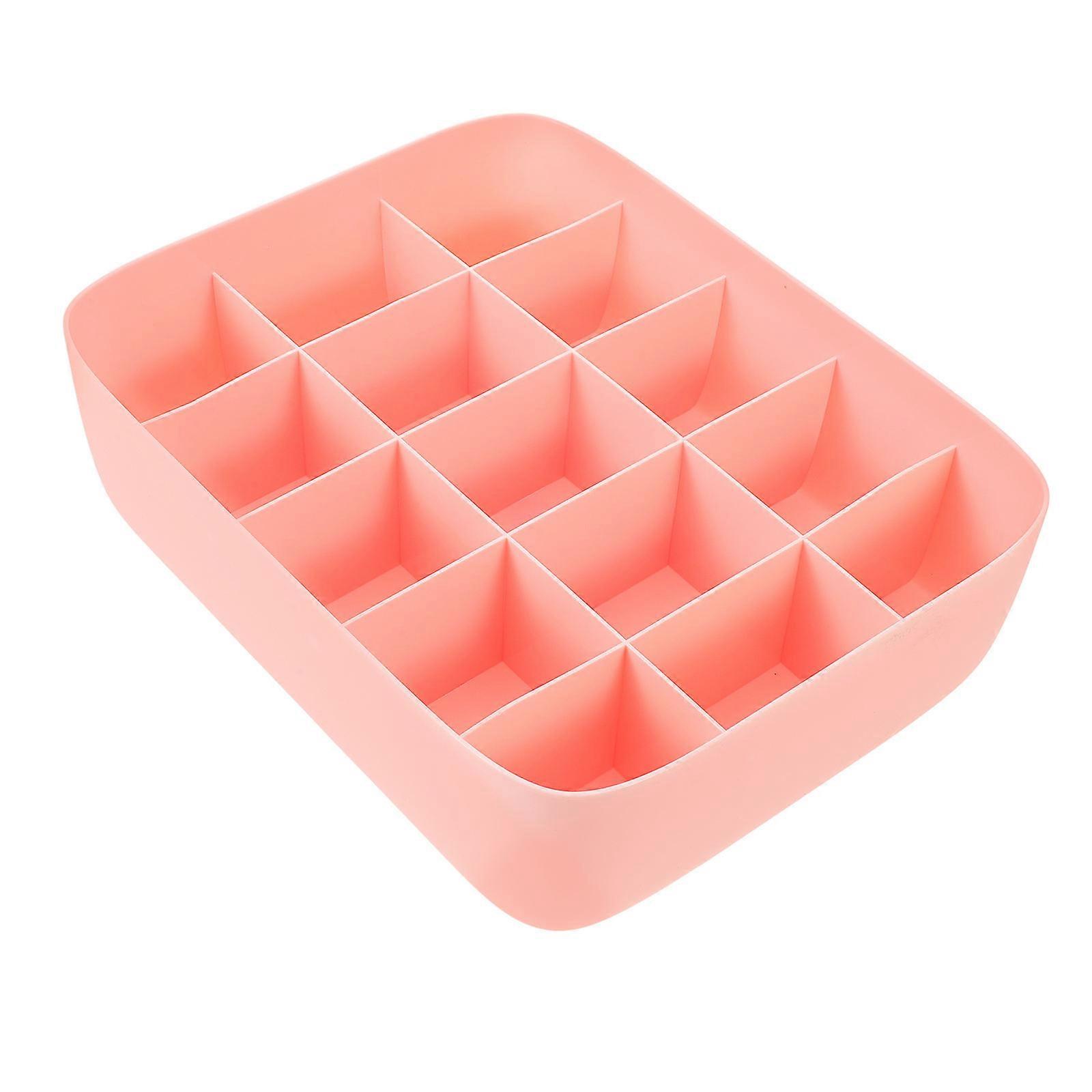 صندوق منظم ملابس داخلية قابل للتكديس لتنظيم الغرف أصحاب المنازل وردي مستطيل الشكل 1 مجموعة