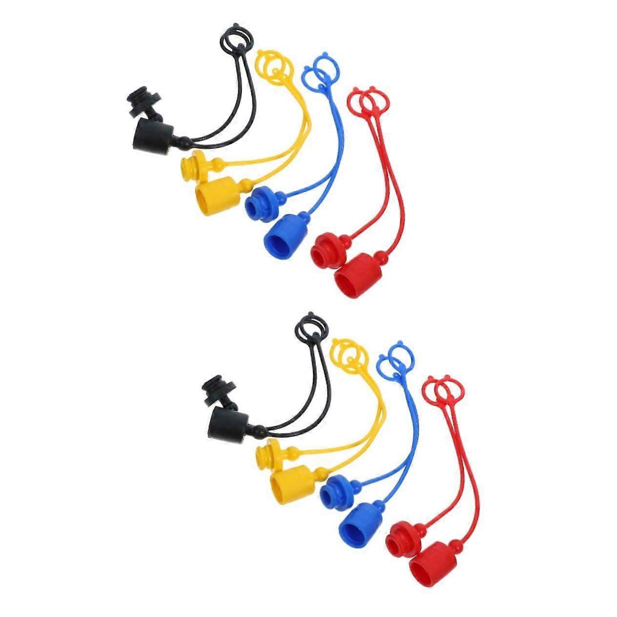 16 pieces Hydraulic Quick Coupling Dust Caps for Adapter Multifunctional Protective Covers Durable and Easy to Install
