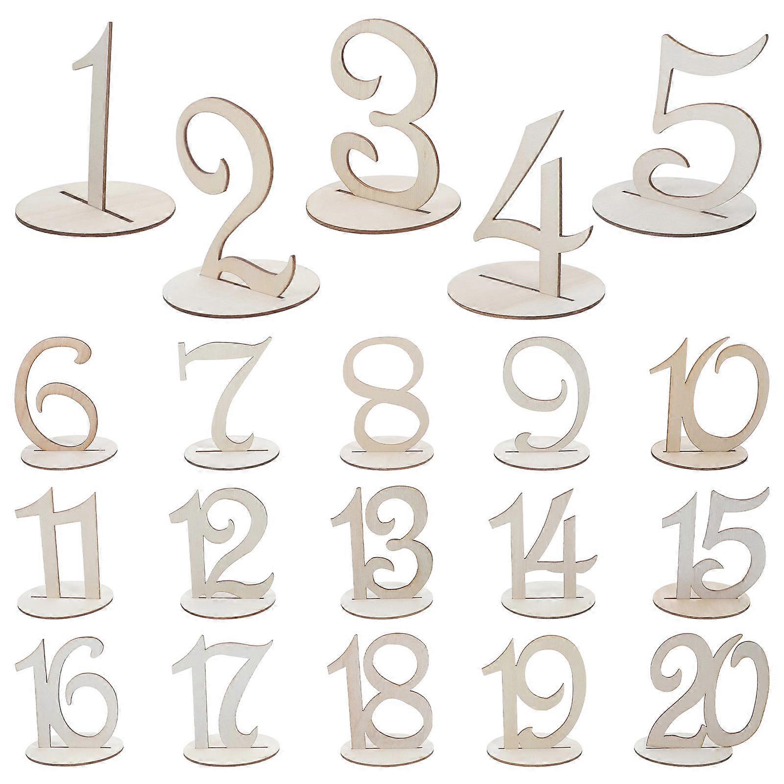 Rustic Wooden Table Numbers with Stand Unique Wedding Number Holders for Receptions, Banquets, and Celebrations Aesthetic Design for Creative