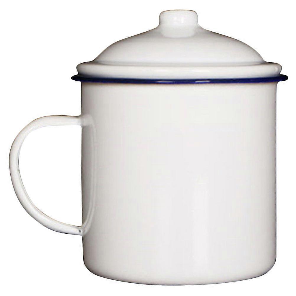 Retro Enamel Camping Mug Multi Function Lightweight Cup for Coffee, Tea, and Milk – Outdoor Adventure Mug