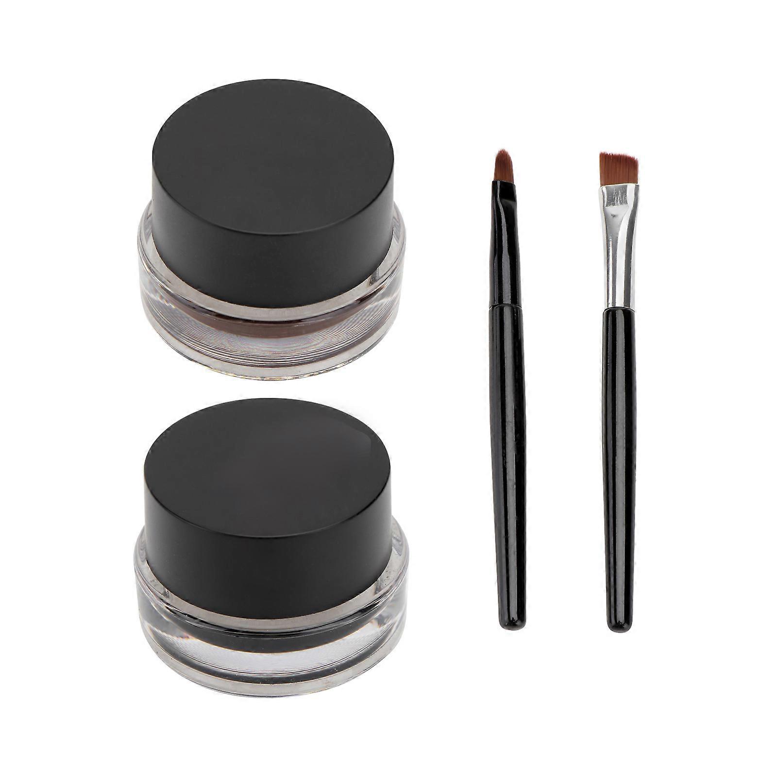 Eyebrow Powder with Smudge Free Gel Eyeliner,Professional and Beginner Friendly