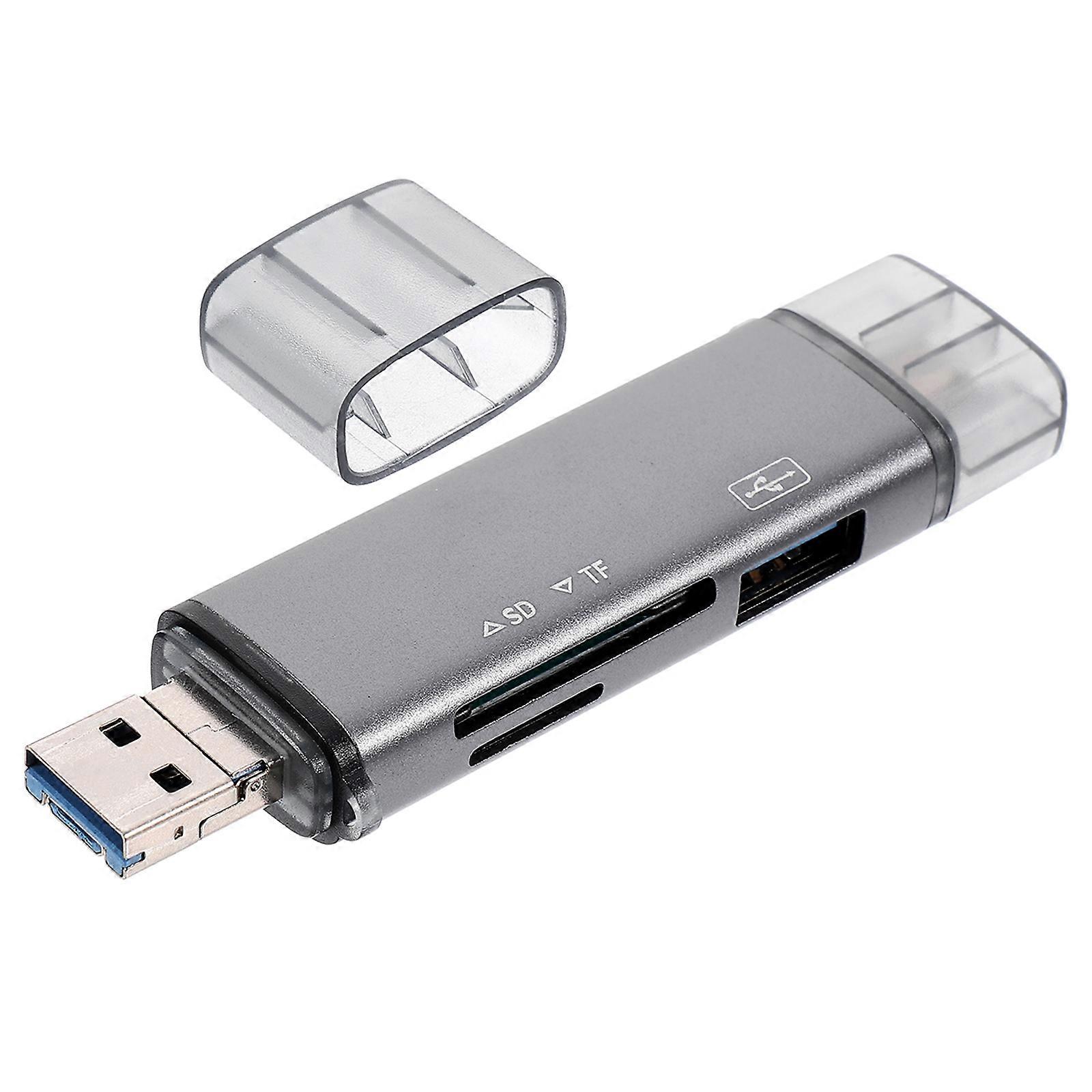 Memory Card Reader Usb Portable Card Slot Reader For Computers Travel Compact Design Data Transfer 1Pcs