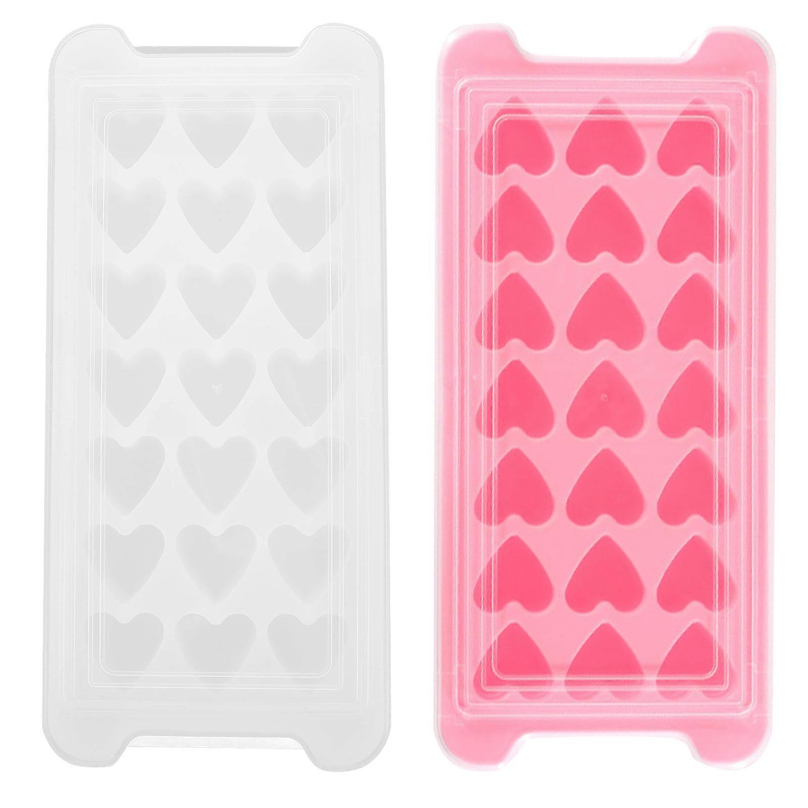 Heart Shaped Silicone Ice Mold Tray for Home Kitchen Bar Use, Healthy & Convenient Ice Cube Mould with Box for Summer Drinks