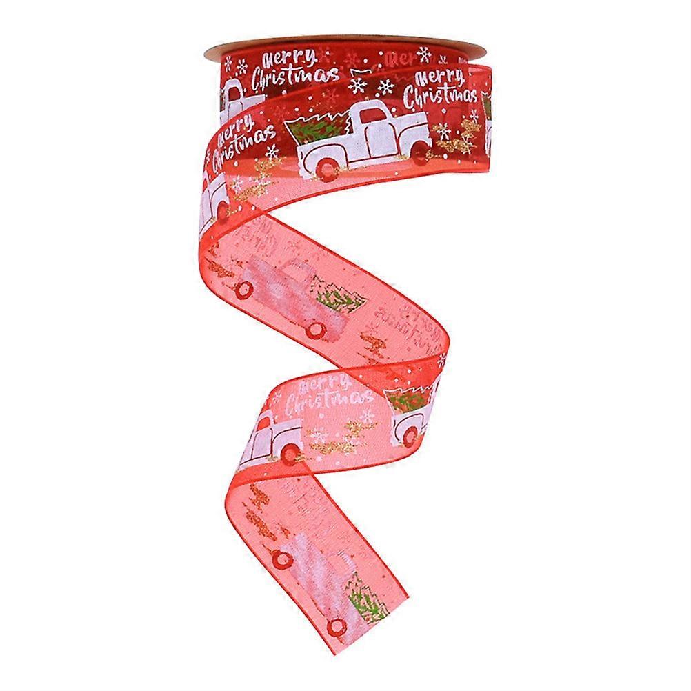 Festive Atmosphere Ribbon Designed For Crafts 457X2.5CM Red Christmas Ribbon 1 Roll