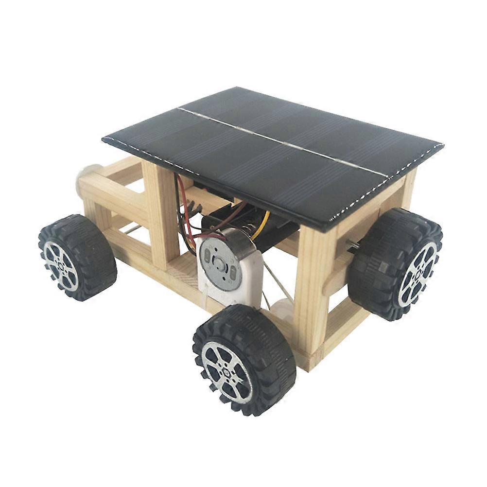 DIY Wooden Solar Powered Car Kit For Students Science Learning Teaching Model 1 Set