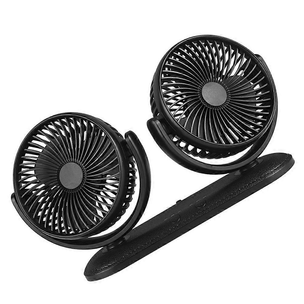 Car Cooling Fan with Strong Wind and Low Noise for Summer Use Black ABS Material Perfect Size for Car Safety