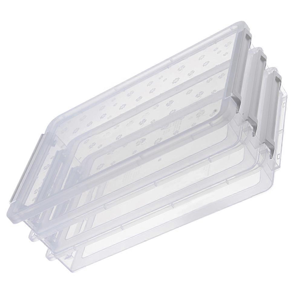 File Storage Box Transparent Multilayers Container for Document Storage