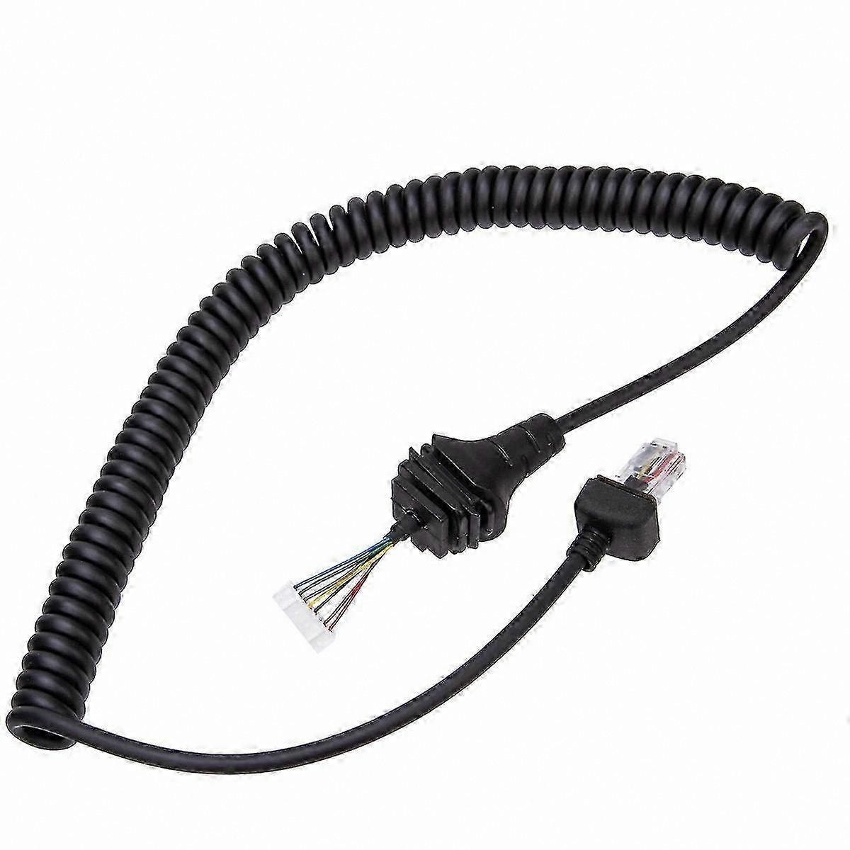 8-Pin Handheld Radio Speaker Microphone with PU Cable for ICOM IC-2820H and IC-2825E Walkie Talkies