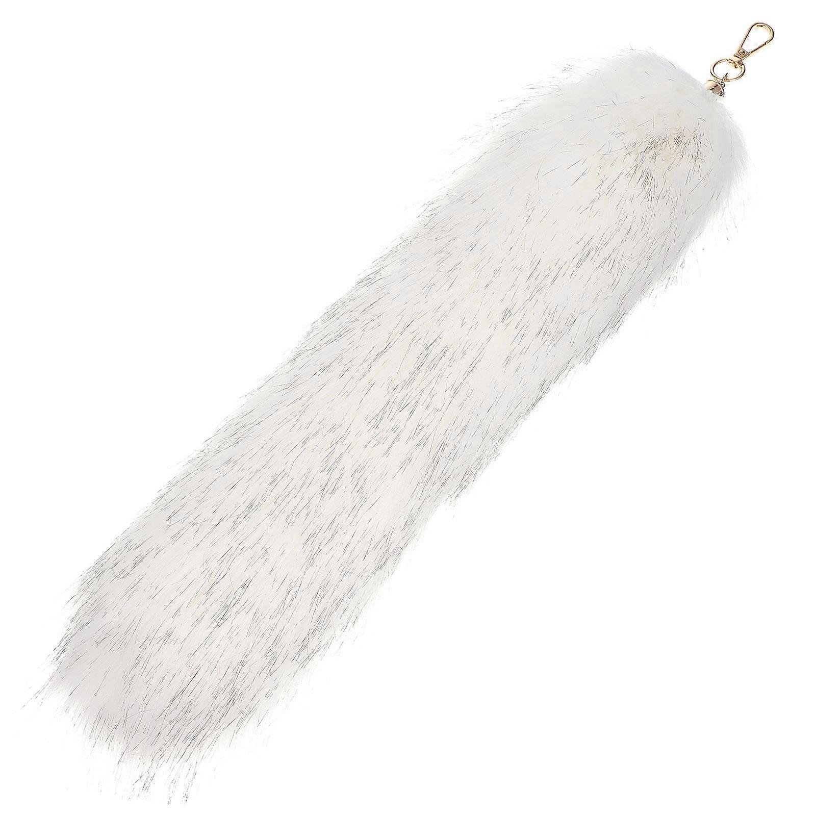 Realistic Tail Handbag Pendant Furry Keychain Versatile Use Attention-Grabbing Design 1 Set