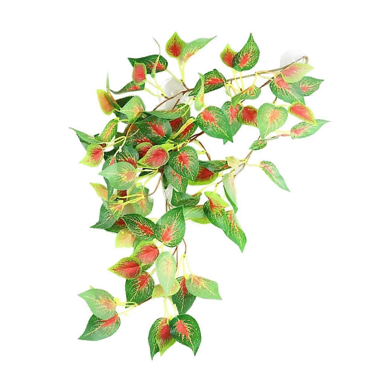 Artificial Plants for Terrariums - Realistic Reptile Safe Leaves, Plastic, 3 Sizes, For Terrariums, Aquariums and Cages, Hiding Spots