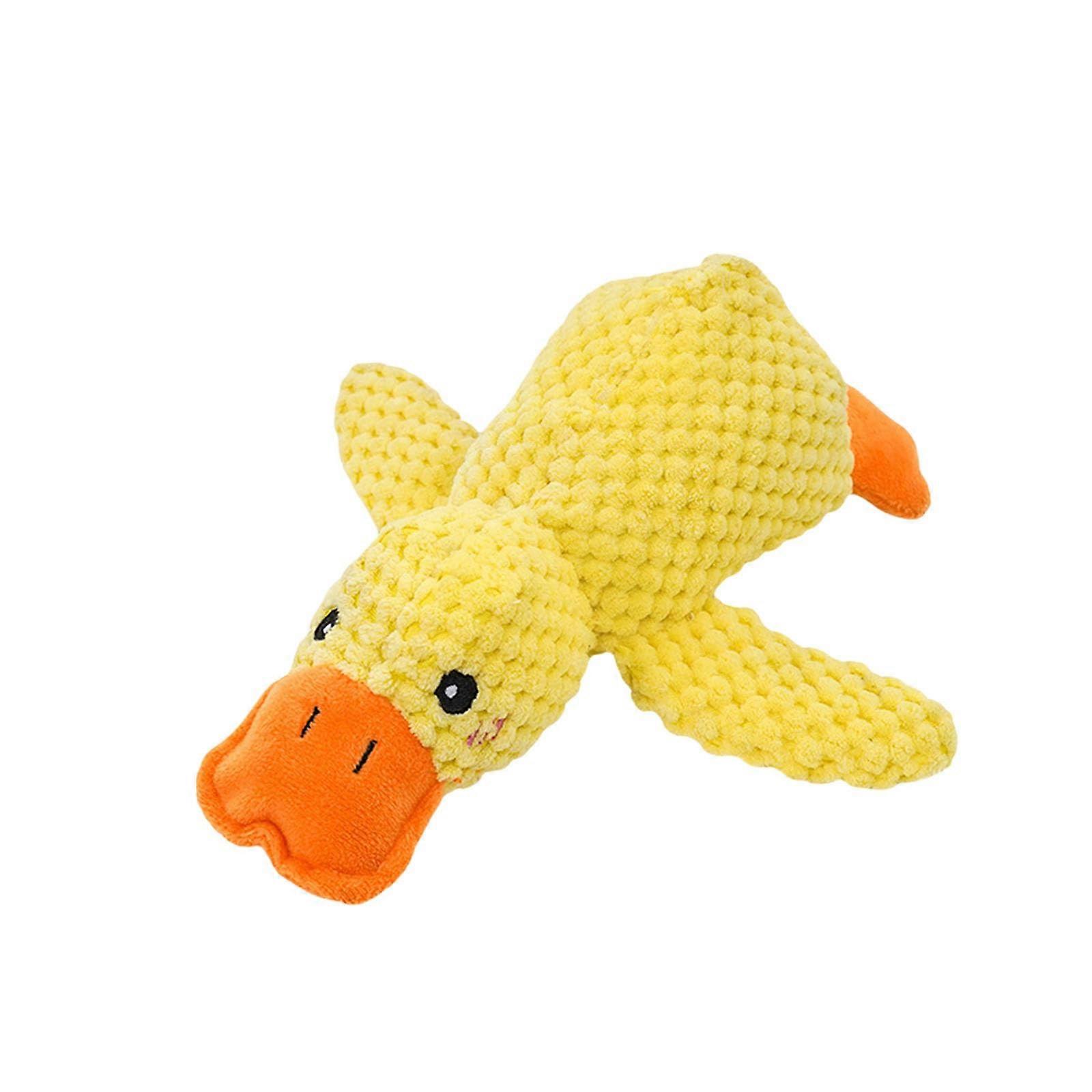 Calming Yellow Duck Toy for Dogs - Medium Plush Yellow Duck Dog Toy for Indoor Use, Soft and Cuddly for Puppies