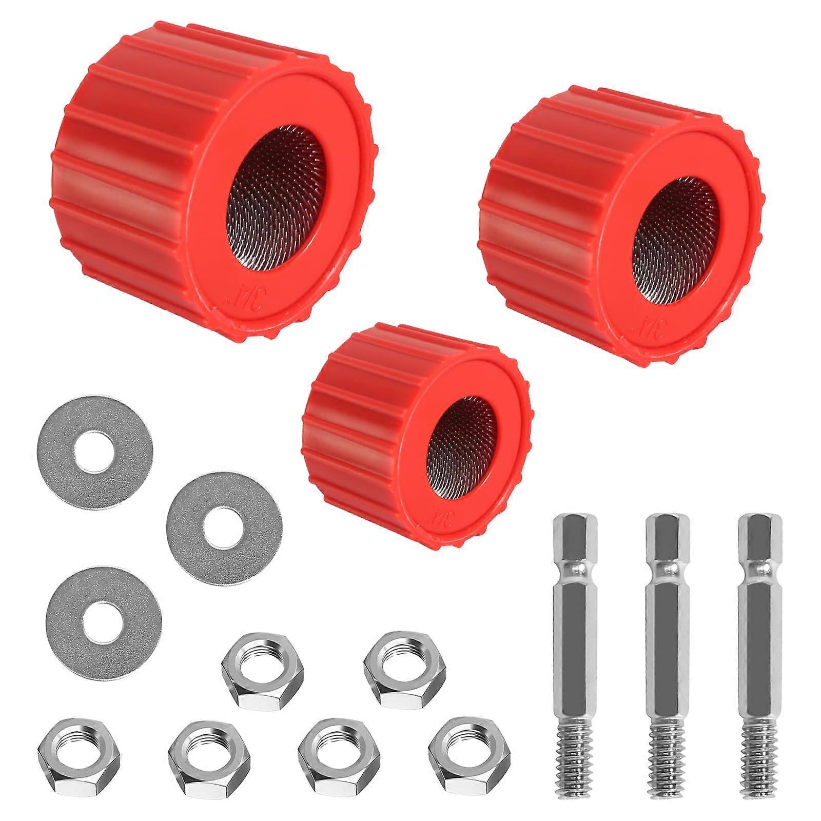 Copper Pipe Cleaner Drill Attachment - 3 Piece Set Tube Cleaning Brush for 1/2" to 3/4" Copper Pipes