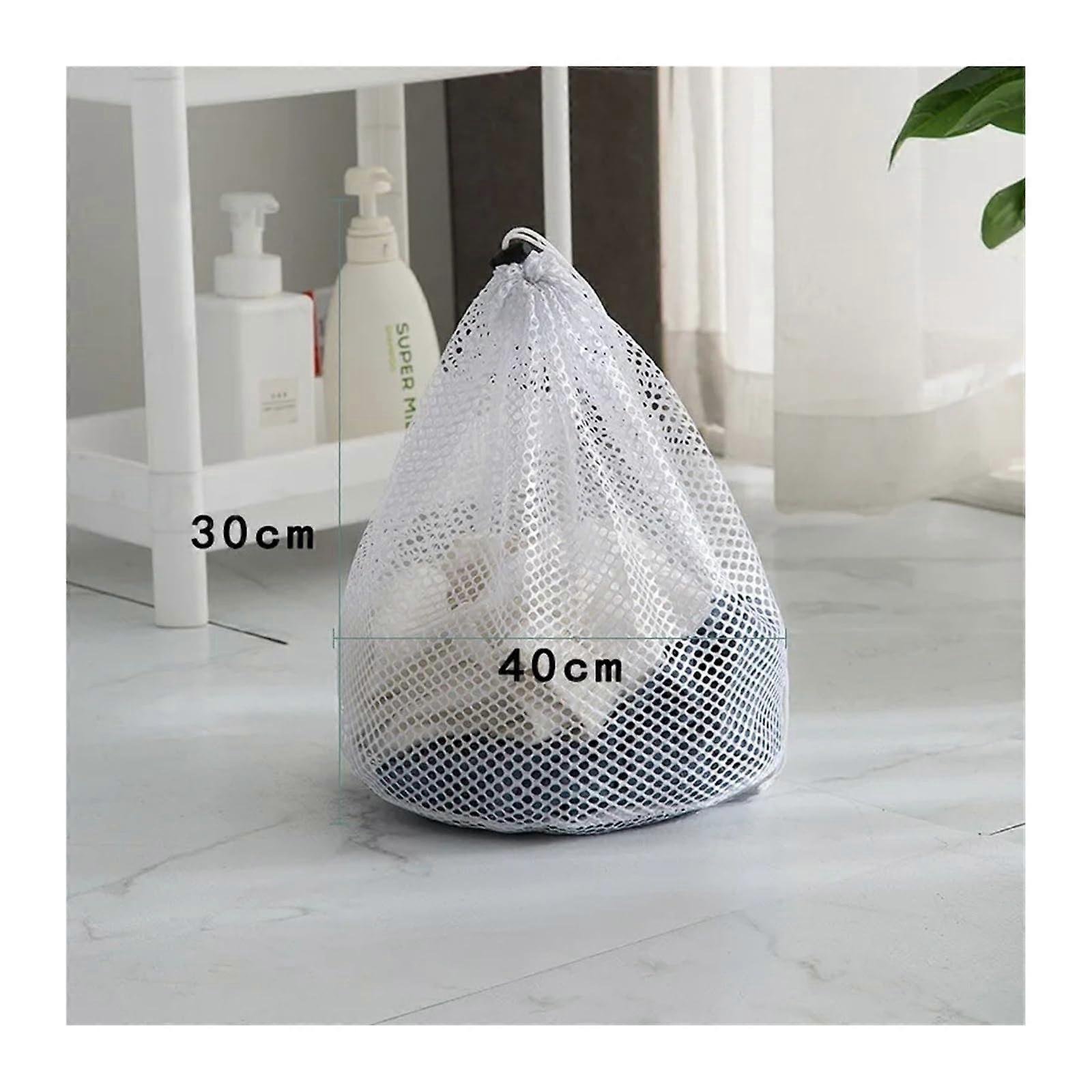 Net Washing Machine Laundry Bag, Washable Mesh Pranya Bag 30x40cm for Delicates and Dirty Clothes, Durable Netting