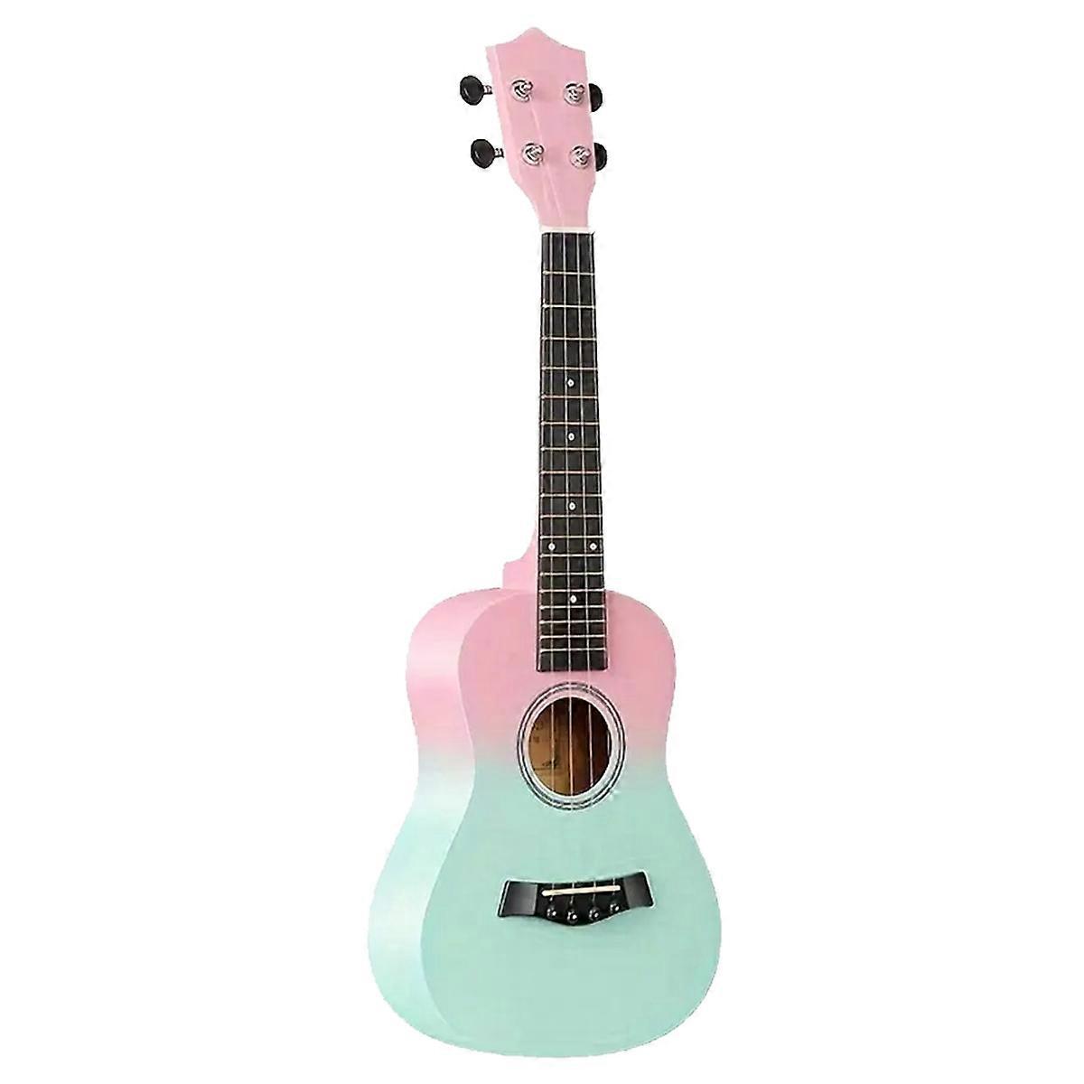 23-Inch Two-Tone Wooden Mini Guitar Four-String Ukulele Ukulele Mini Guitar Two-Color Gradient Wood