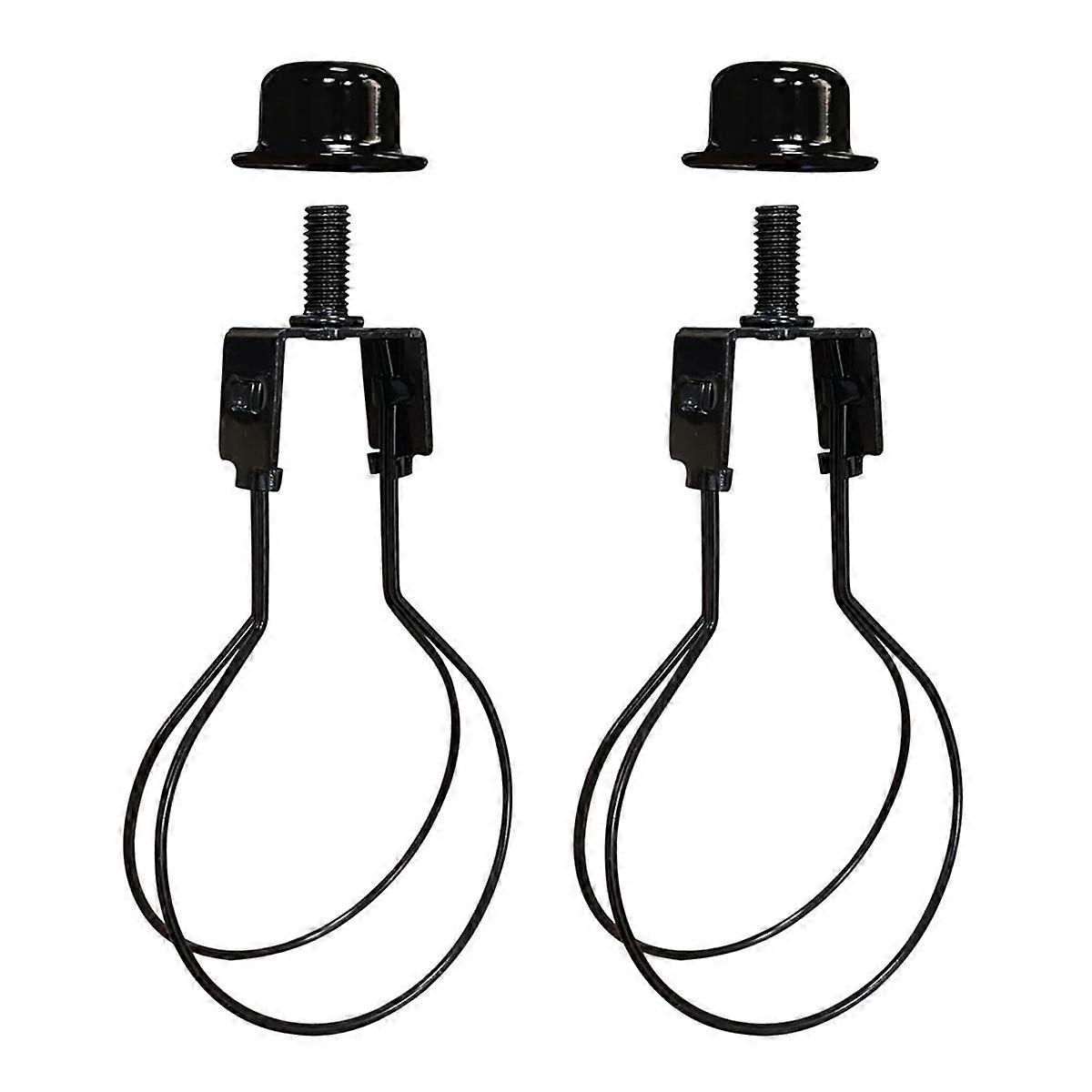 Lamp Shade Harp Holder Adapter,Includes Finial and Lampshades Levellers to Keep Lamp Shade Hardware in Place 2 Pack