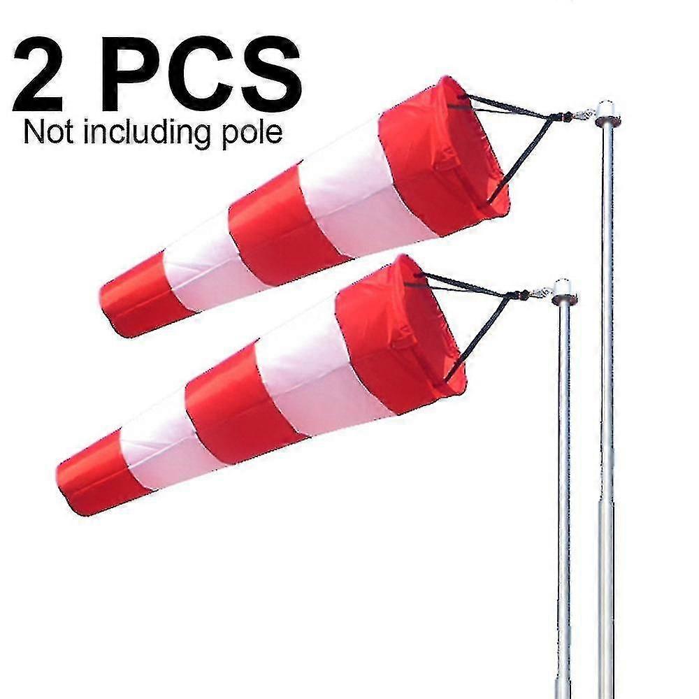 2pcs Outdoor Weather Vane Rotating Windsocks with Anemometer