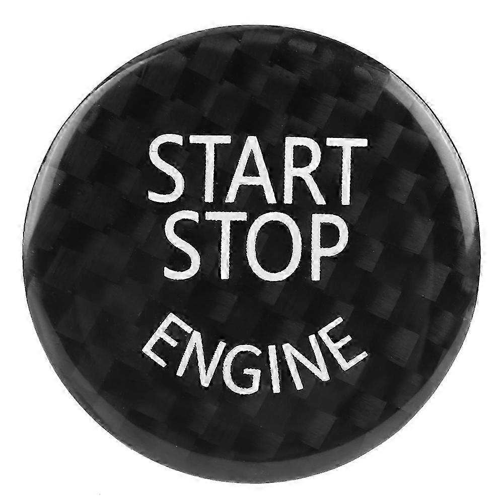Black Carbon Fiber Engine Start Stop Button Cover for BMW 1 2 3 4 5 6 7 Series X1 X3 X4 X5 X6