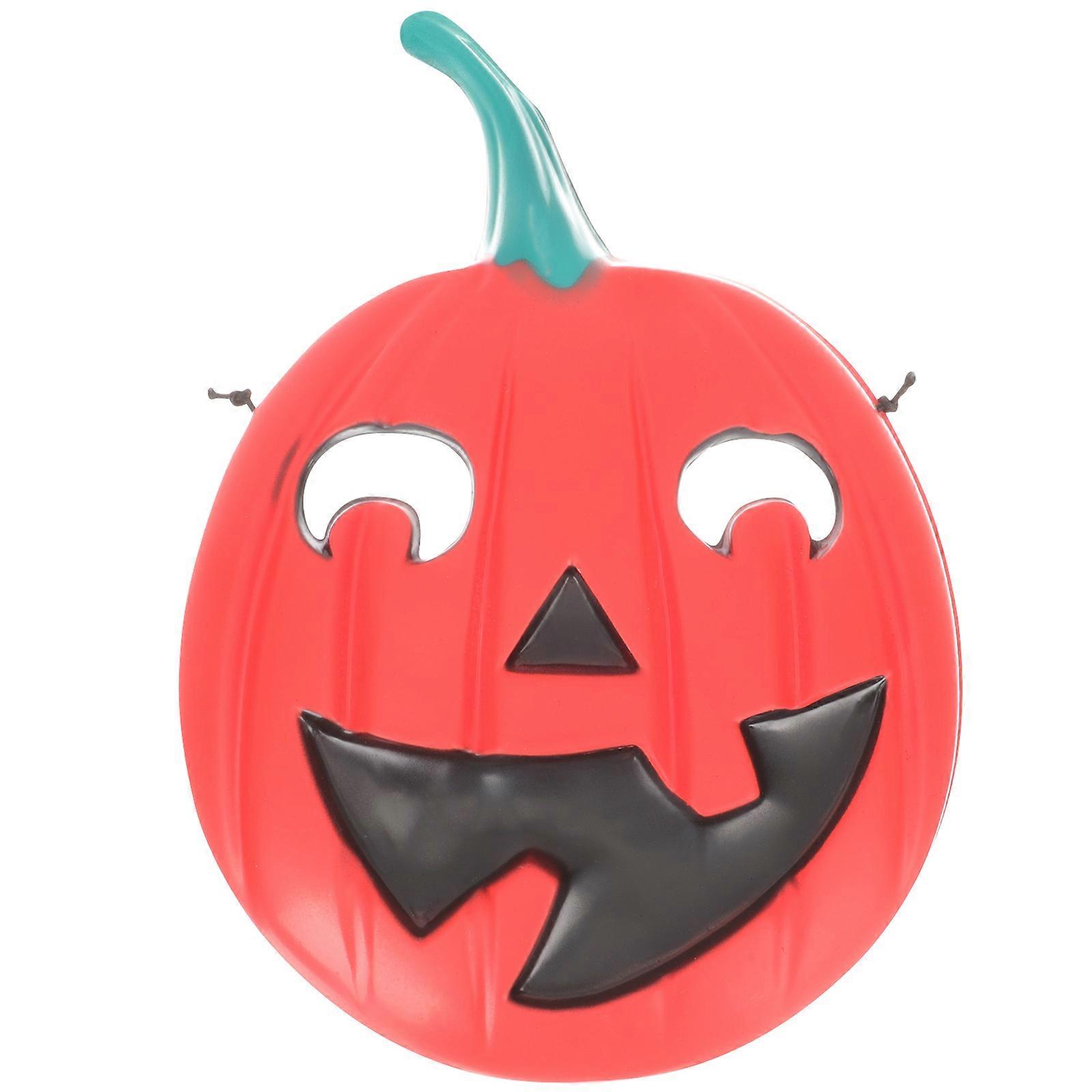 Masquerade Mask Women Creepy Pumpkin Masks for Stage Performance Red Plastic Decorative 2Set
