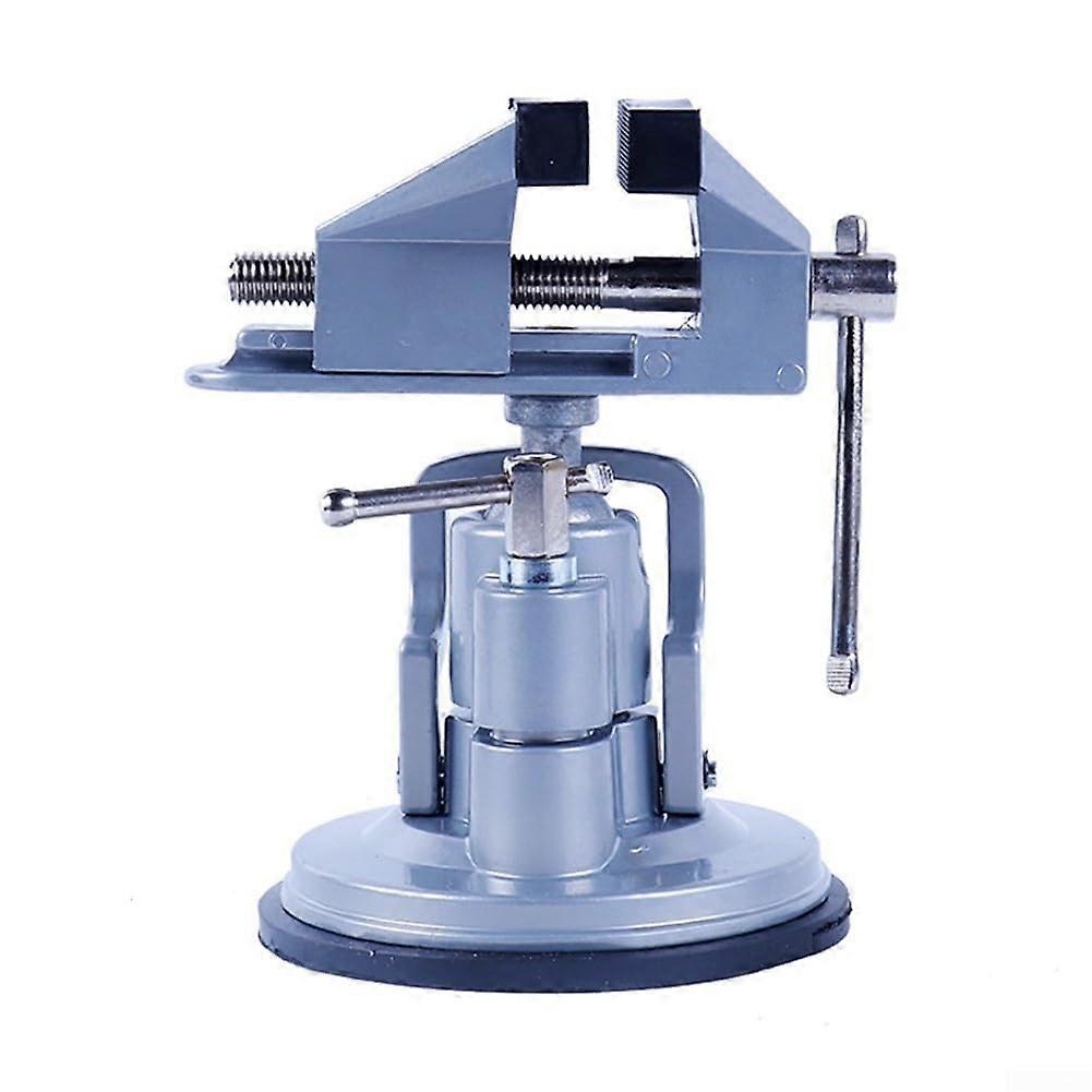 Vacuum Base Vise with Protective Rubber Jaw Cover, for Clamping Delicate Items, Features Multi Angle Positioning