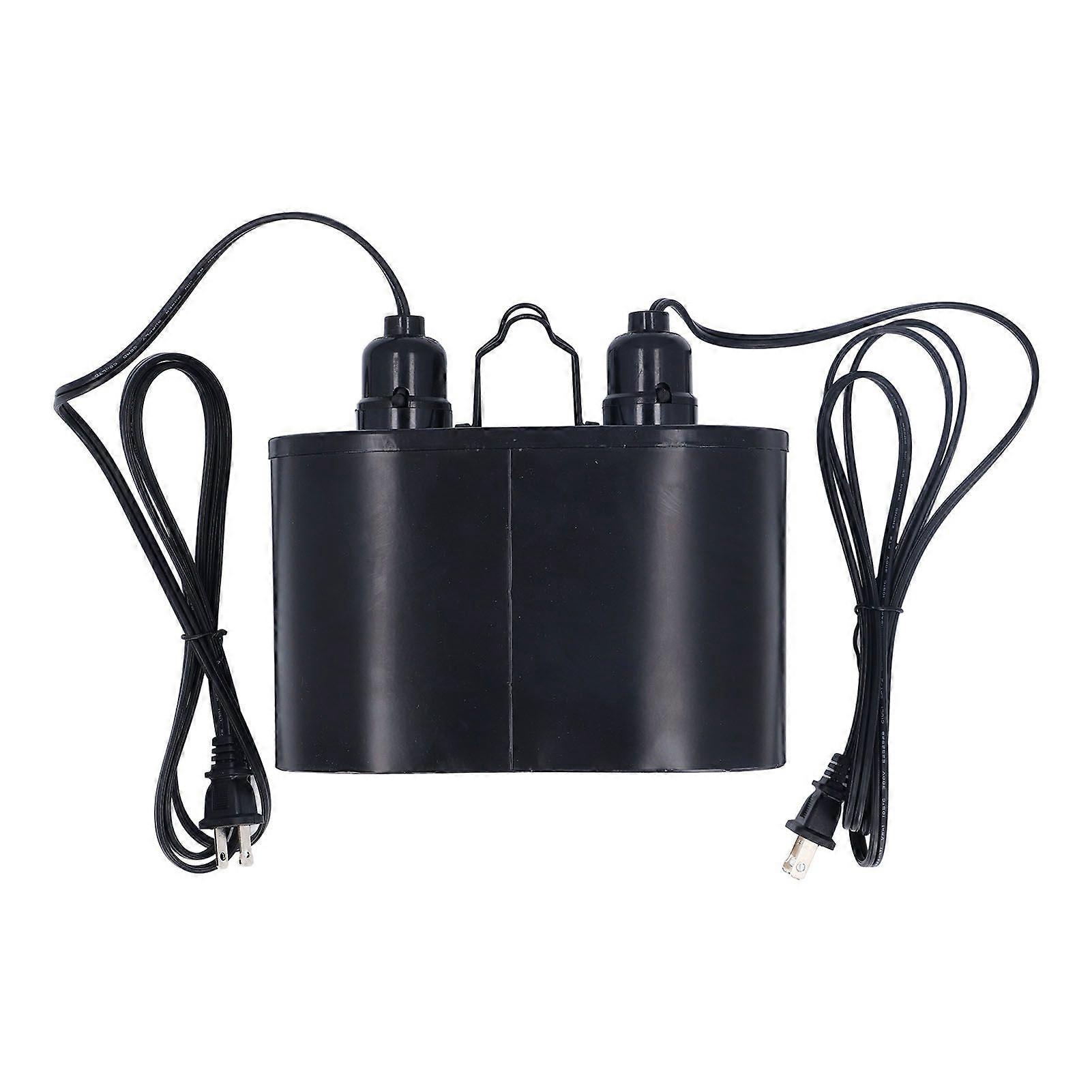 Reptile Light Fixture Deep Dome Double Lampshade 250W UVB Pet Reptile Heat Lamp Cover for E26 E27