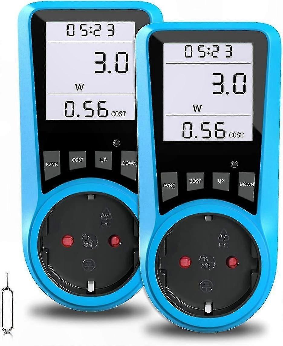Energy Cost Monitor with Large LCD Display, Overload Protection, Plug-in Power Meter for Home Electricity Usage Tracking