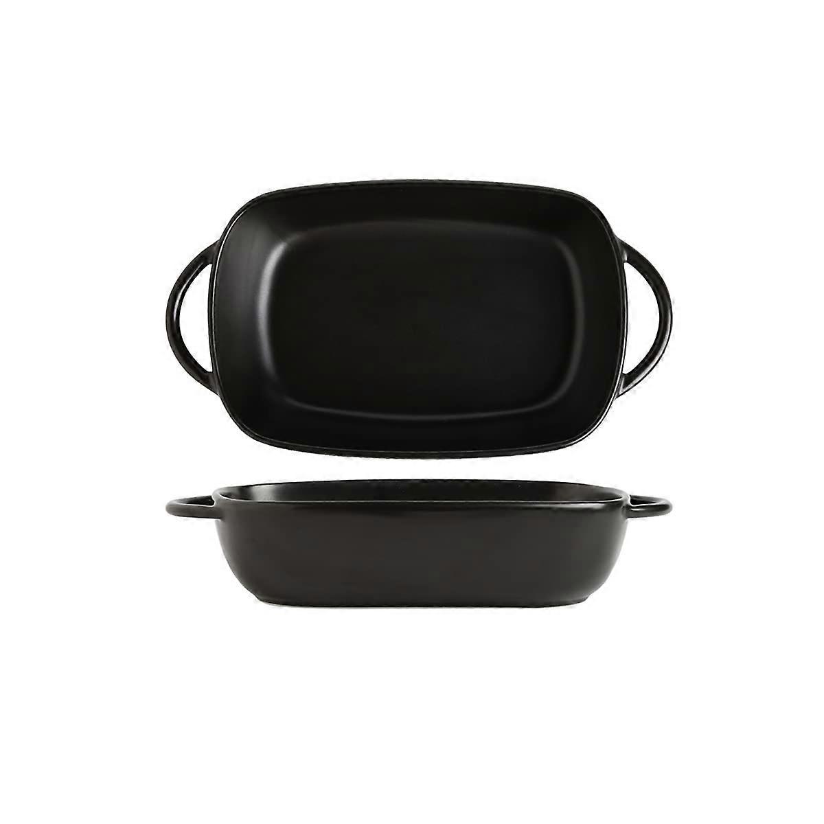 Baking Oven Dish Ceramic Baking Dish Rectangular Bakeware, Lasagna Pan Set, Oven Safe Bakeware, 2Piece Set, Color C