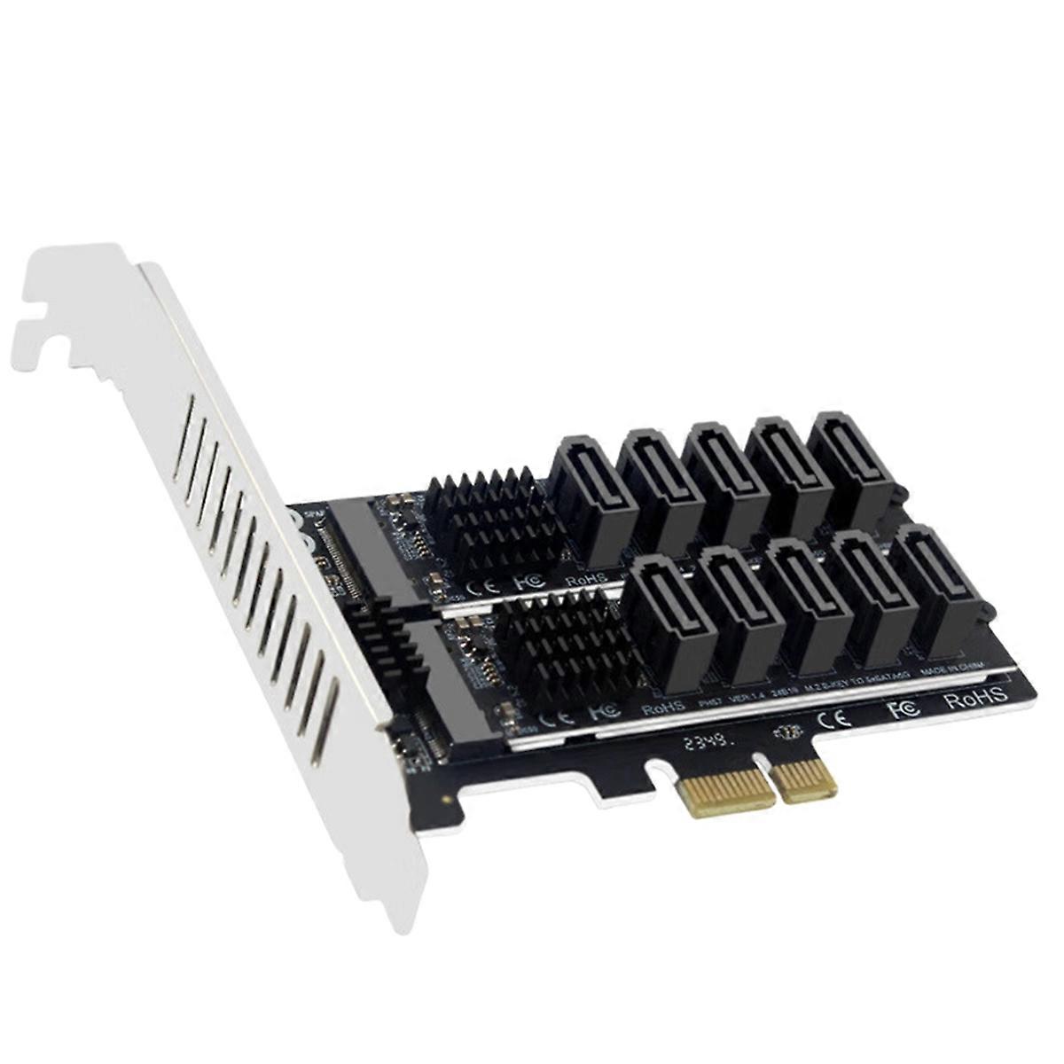 New M.2 to PCIE Adapter Card Double Disc Dual-Disk Array Card PCIe X1/X4/X8/X16 Support M.2 SSD 2230/42/60/80