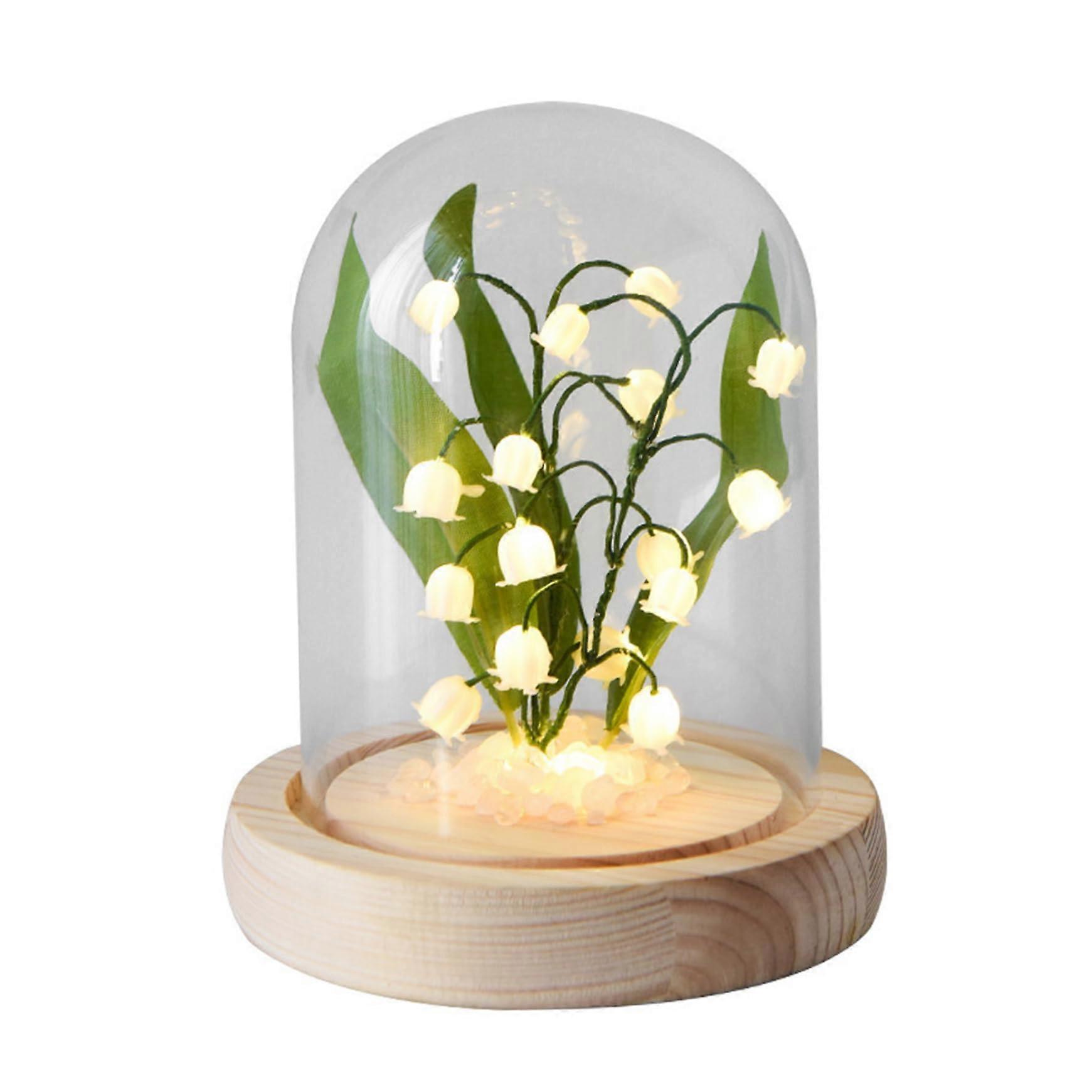 Lily of Valley Lamp DIY Night Light Kit Battery Powered Artificial Lily Flower Decor For Desk and Bedroom