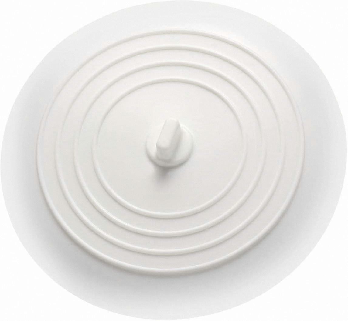 White Silicone Sink Stopper for Kitchen, Bathroom, and Laundry Use