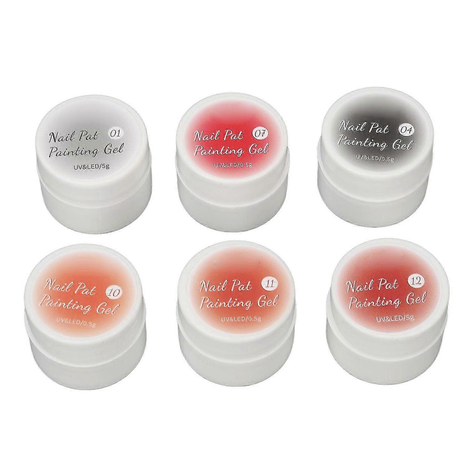 2025 Latest Model 6 Colors Pearlescent Nail Gel Sparkly Shiny Highly Pigmented...
