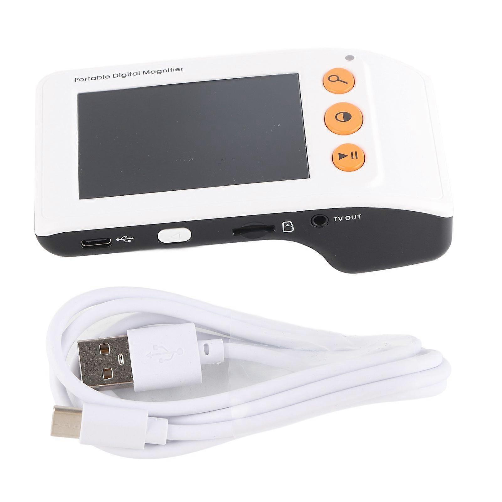 Digital Video Magnifier 2x25x Zoom Portable Electronic Reading Aid with 3.5 Inch LCD Screen for Low Vision