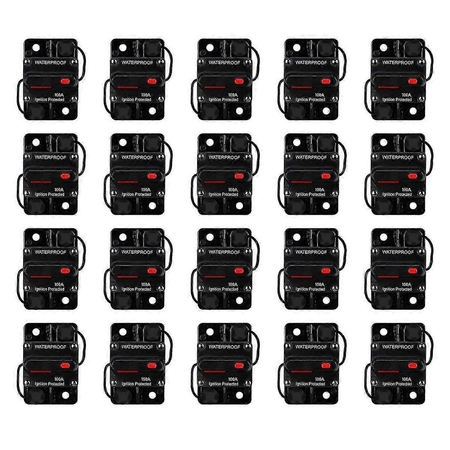 Waterproof Circuit Breaker,With Manual Reset,12V-48V DC,100A,for Car