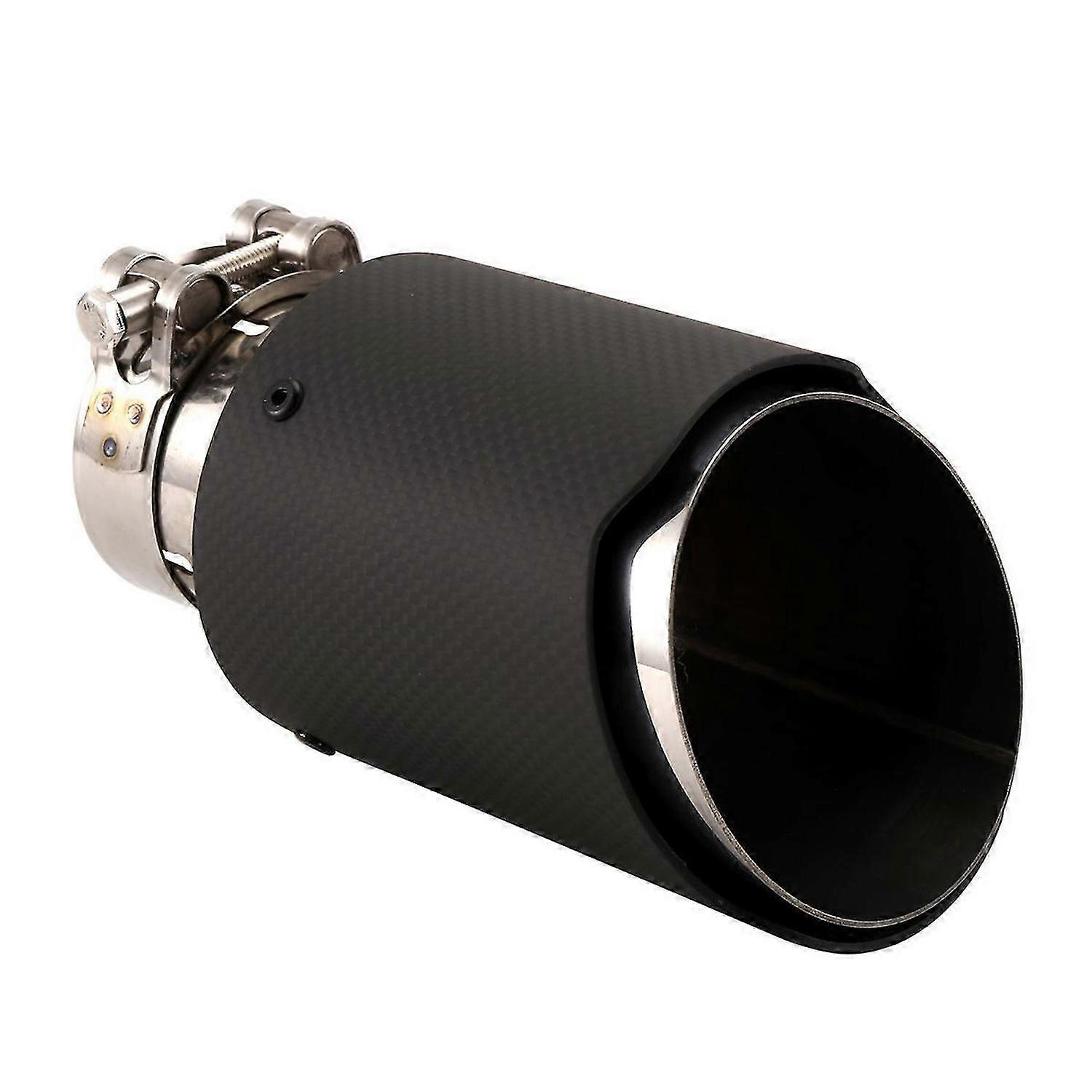 Auto Matte Kohlefaser Auspuff Spitze Universal Auto Auspuffrohr Modifikation Heck Kehle Clip-On Heck