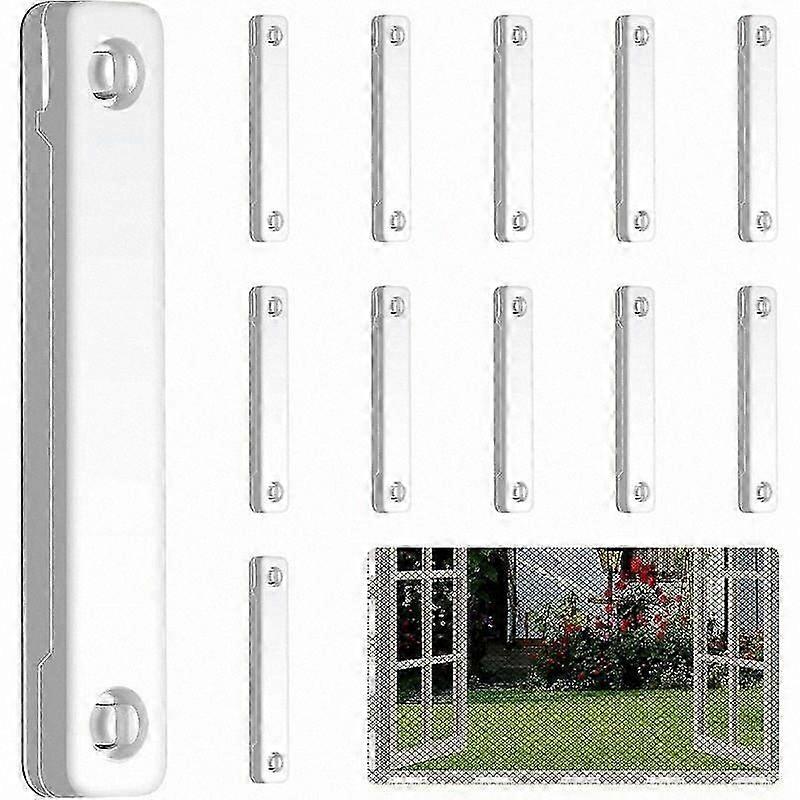 Self-Adhesive Magnetic Clips for Window Netting, 12-Pack Strong Hold Magnets for Insect Screens