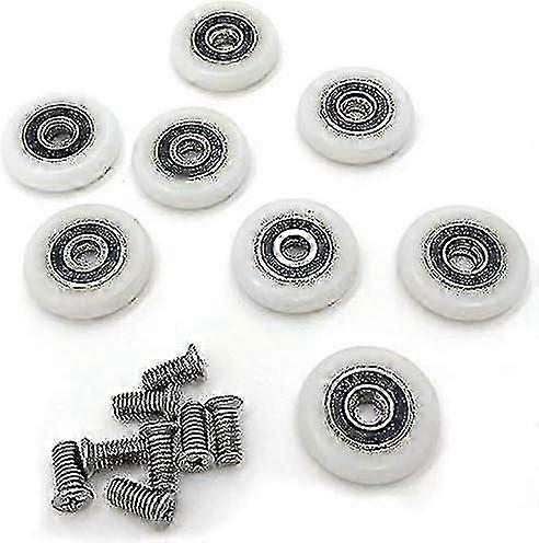 8 Duschtürrollen Räder Laufrollen Riemenscheiben Rolle