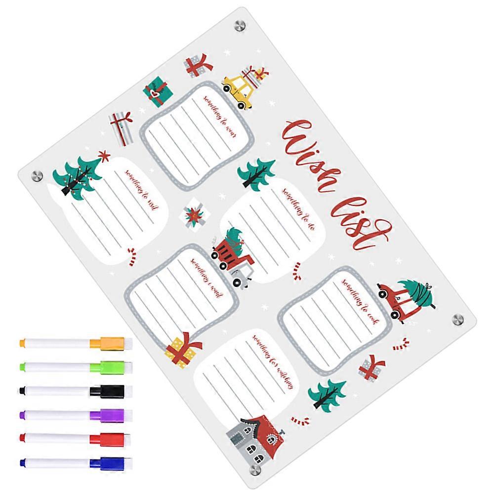 Magnetic Board for Fridge Acrylic Weekly Schedule Planner Erasable 1Set