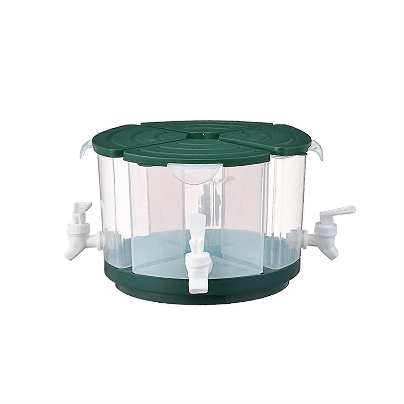 Beverage Dispenser for Fridge Rotating 4Grids Plastic Drink Dispenser With Spigot Lemonade Juice Party