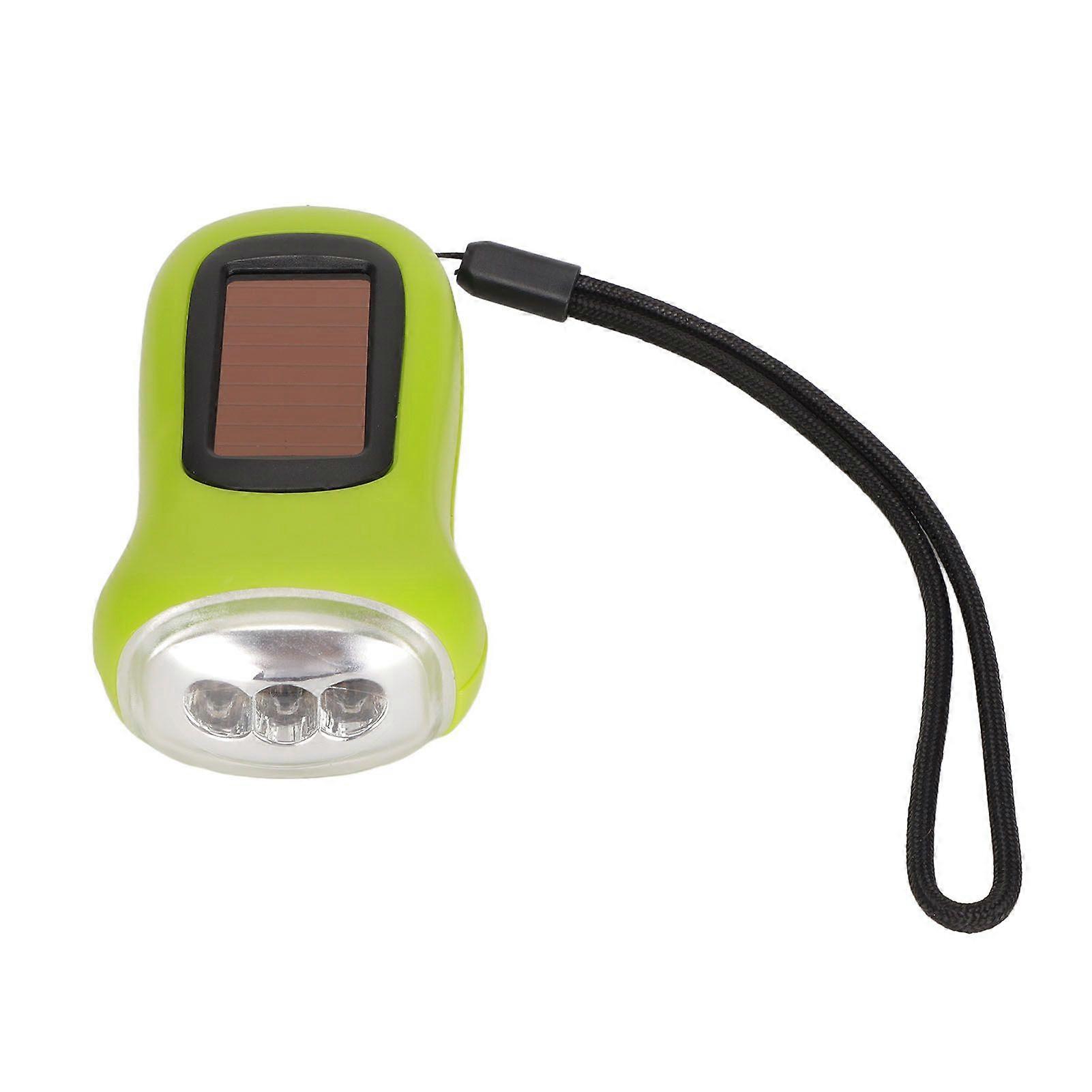 Håndsvingslommelygte Multifunktions håndsvinget solcellebaseret genopladelig LED mini nødlampe til udendørs både biler