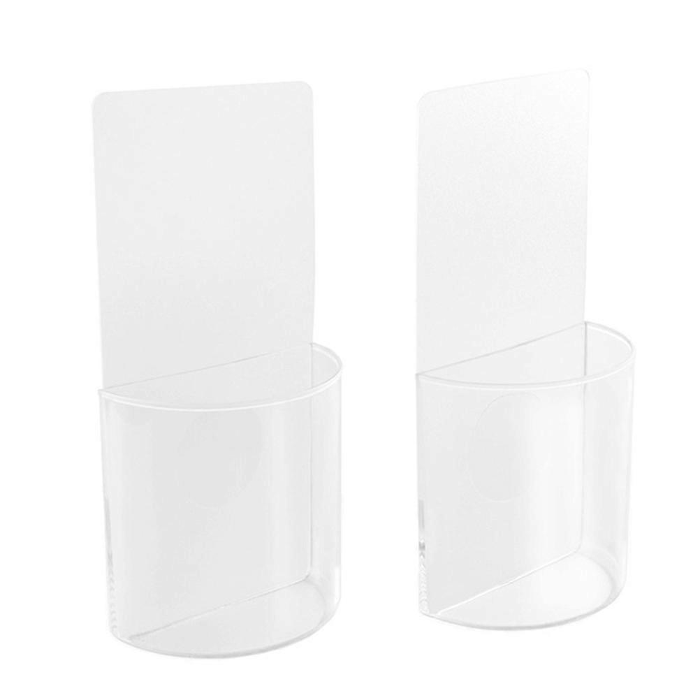 Wall Mounted Storage Box Acrylic Holder for Remote Control 2Pcs Washable