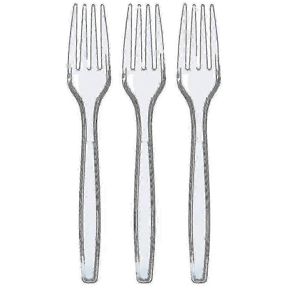 disposable clear plastic forks 100 pcs