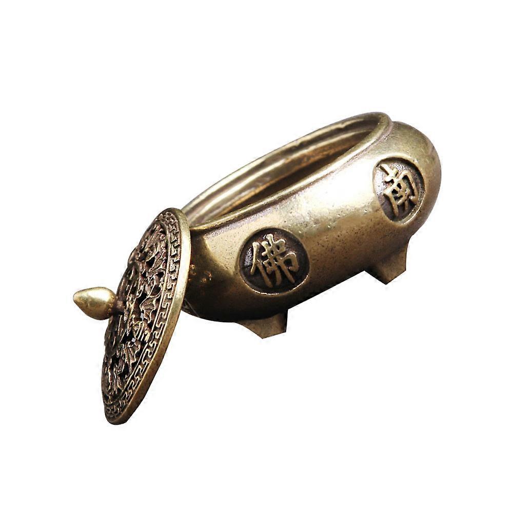 Zen Style Censer Burner Brass for Aromatherapy Use 2Pcs Set