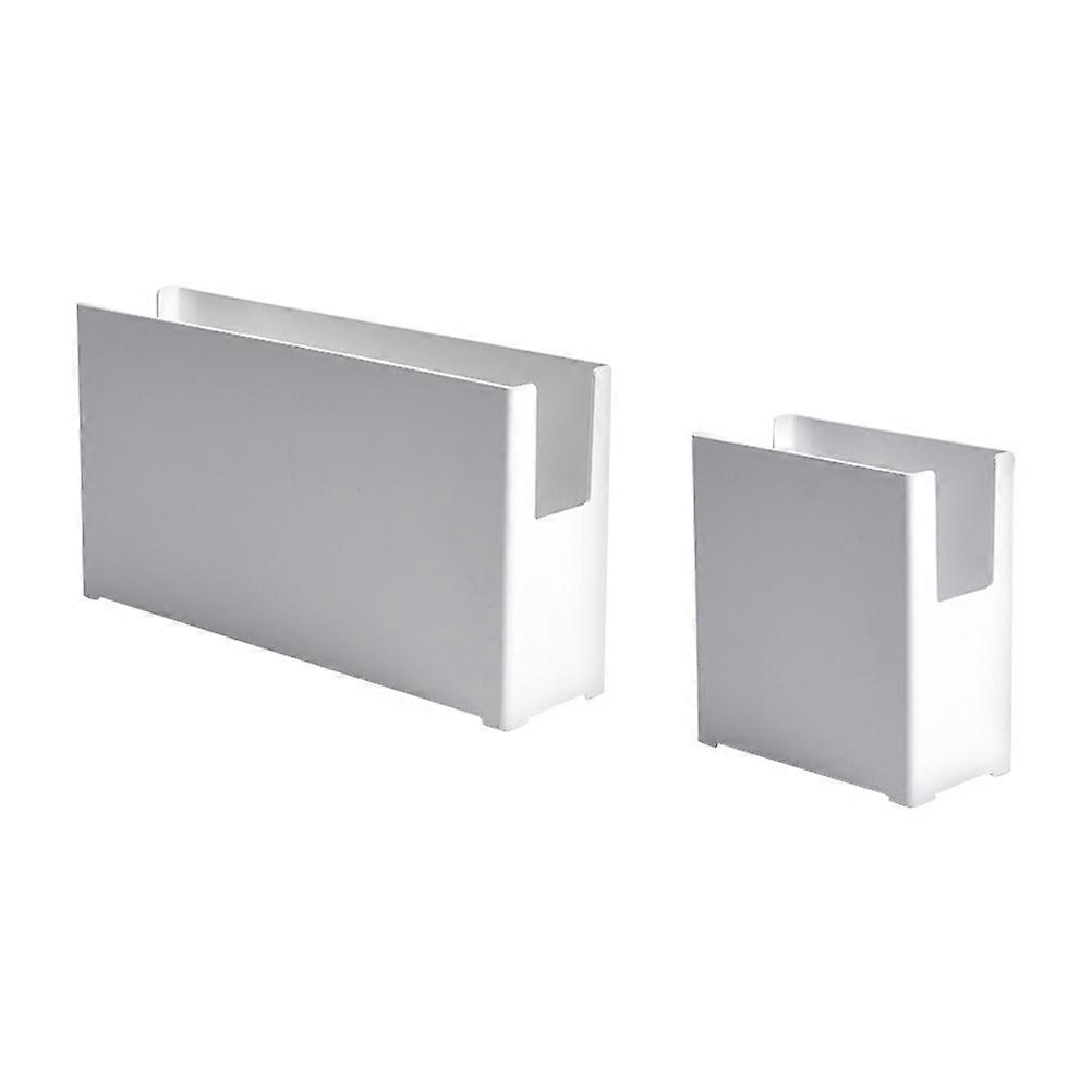 Stackable Box for Storage White Multi-Purpose Desktop Organizing Box