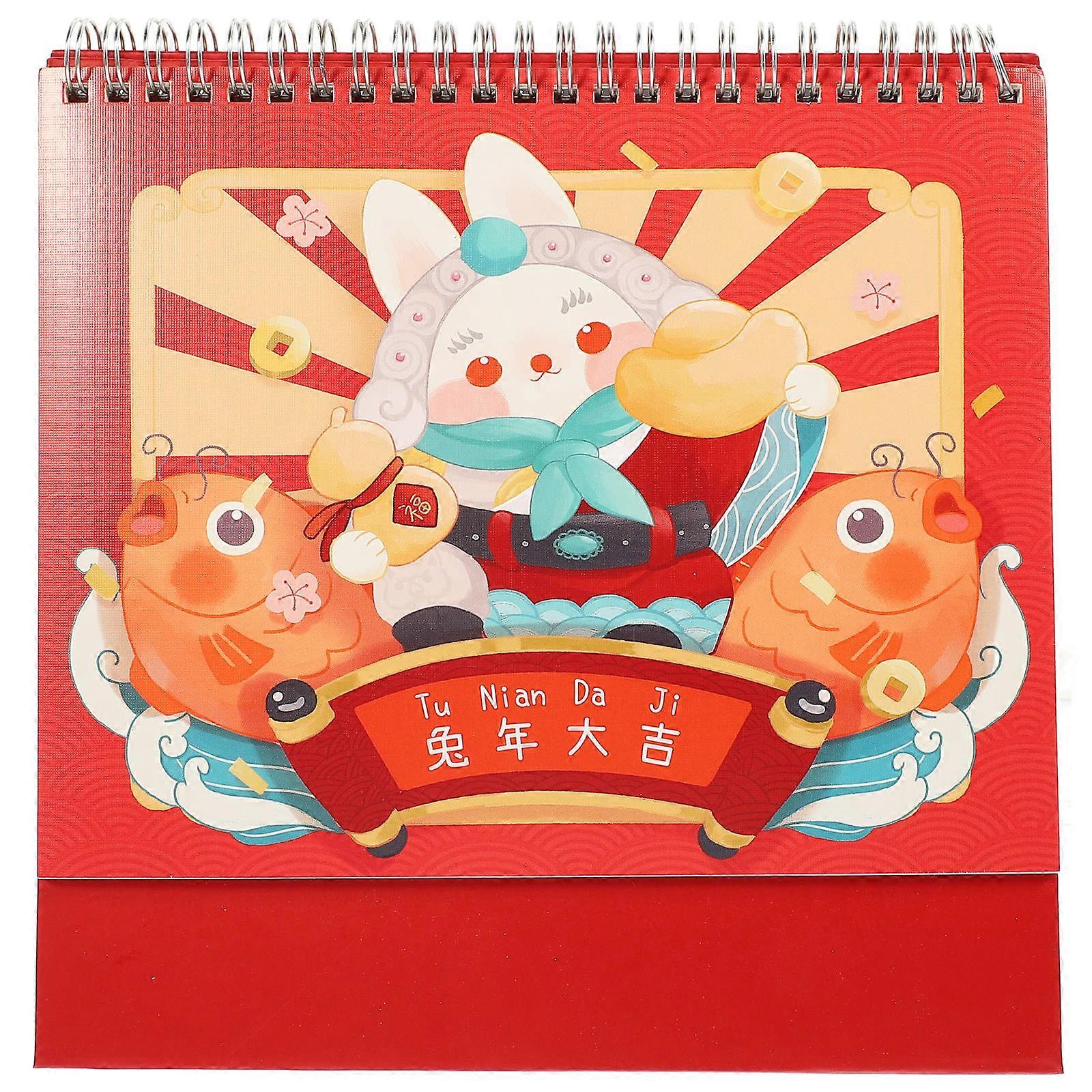 2023 Desk Calendar Rabbit Year Time Schedule Tabletop Calendar