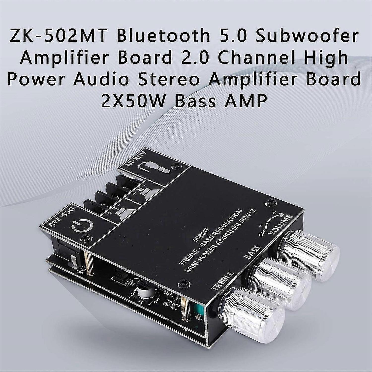 -502MT Bluetooth 5.0 Subwoofer Amplifier Board 2.0 Channel High Power Audio Stereo Amplifier Board 2