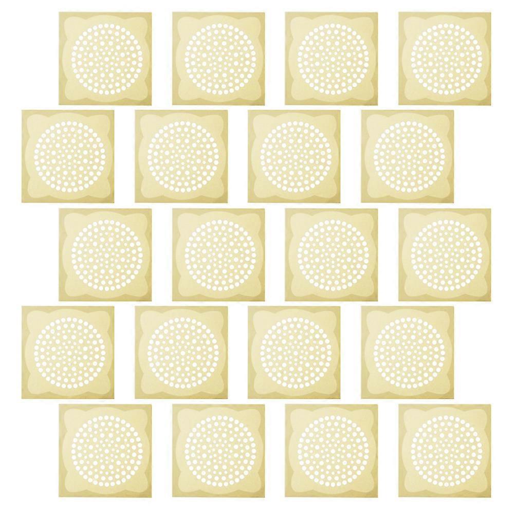 White Drain Hole Filtering Sticker Hair Filter for Home Use 20Pcs