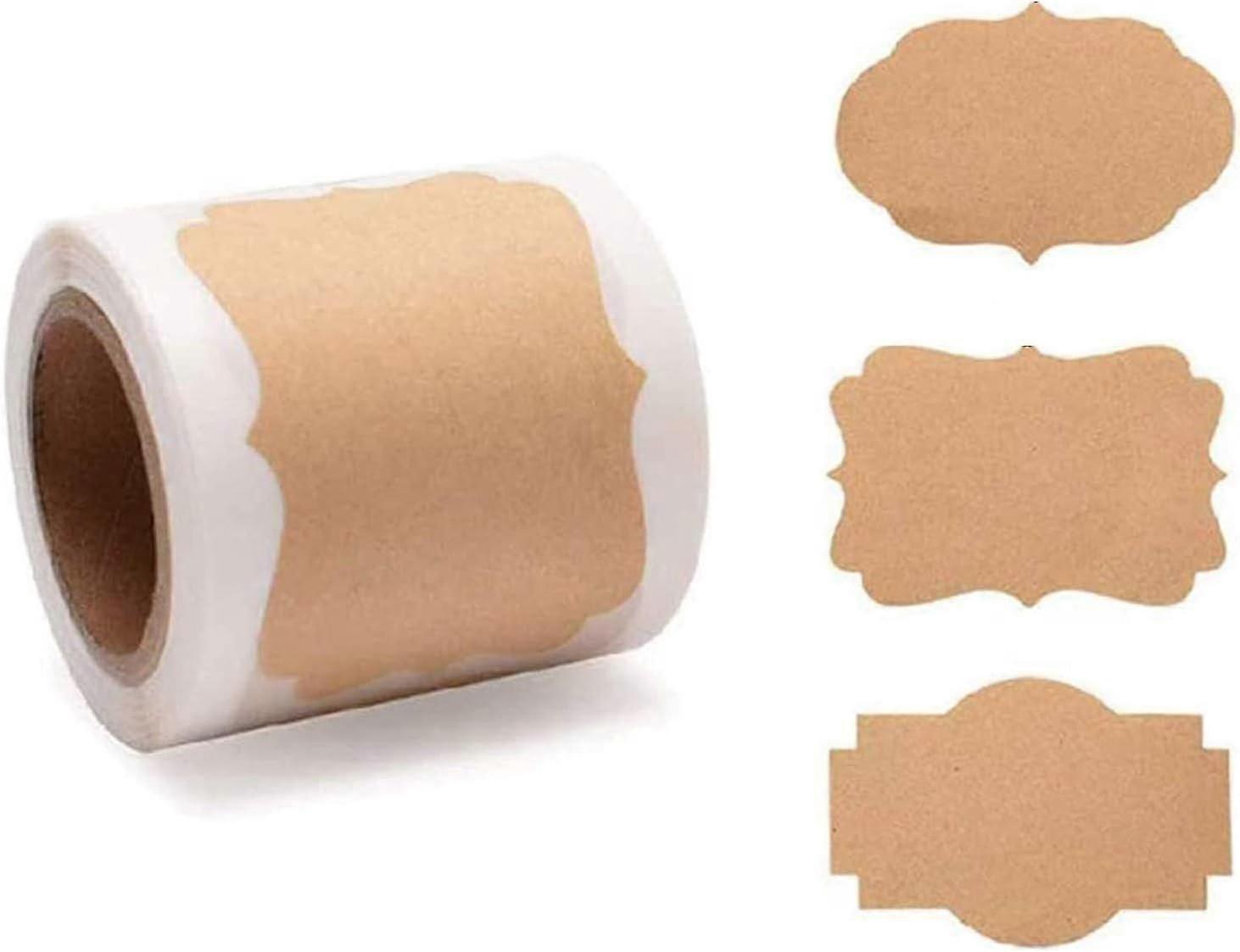 Natural Kraft Tags Sticker Gift Tags Stickers Customize Holiday Present Stickers Labels(150 Pcs)