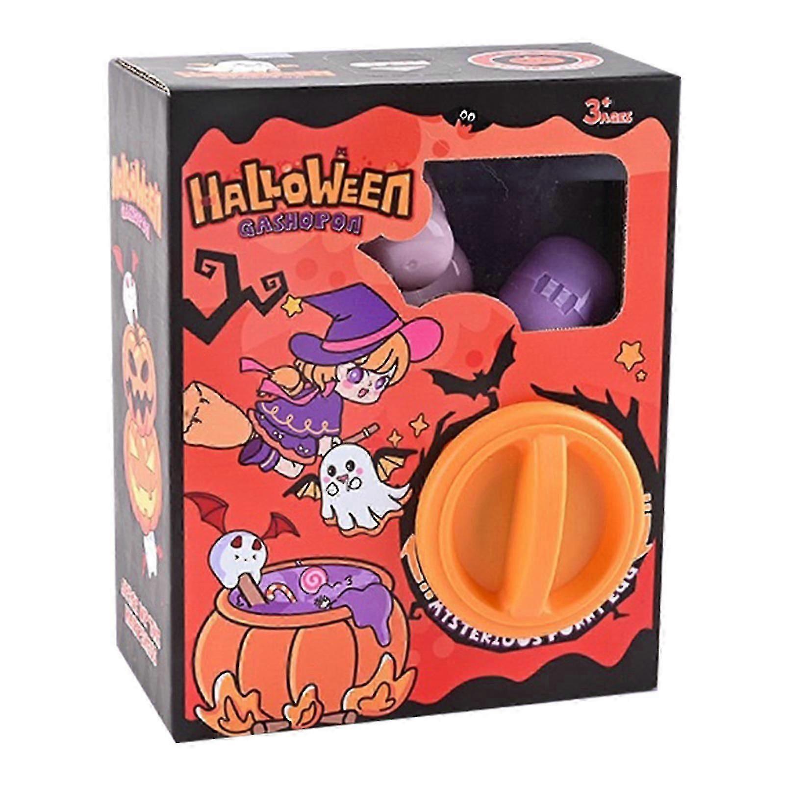 Mini Vending Machine for Halloween - Claw Machine Toy Dispenser for Kids with 6 Random Toys - Perfect Halloween Party Favors