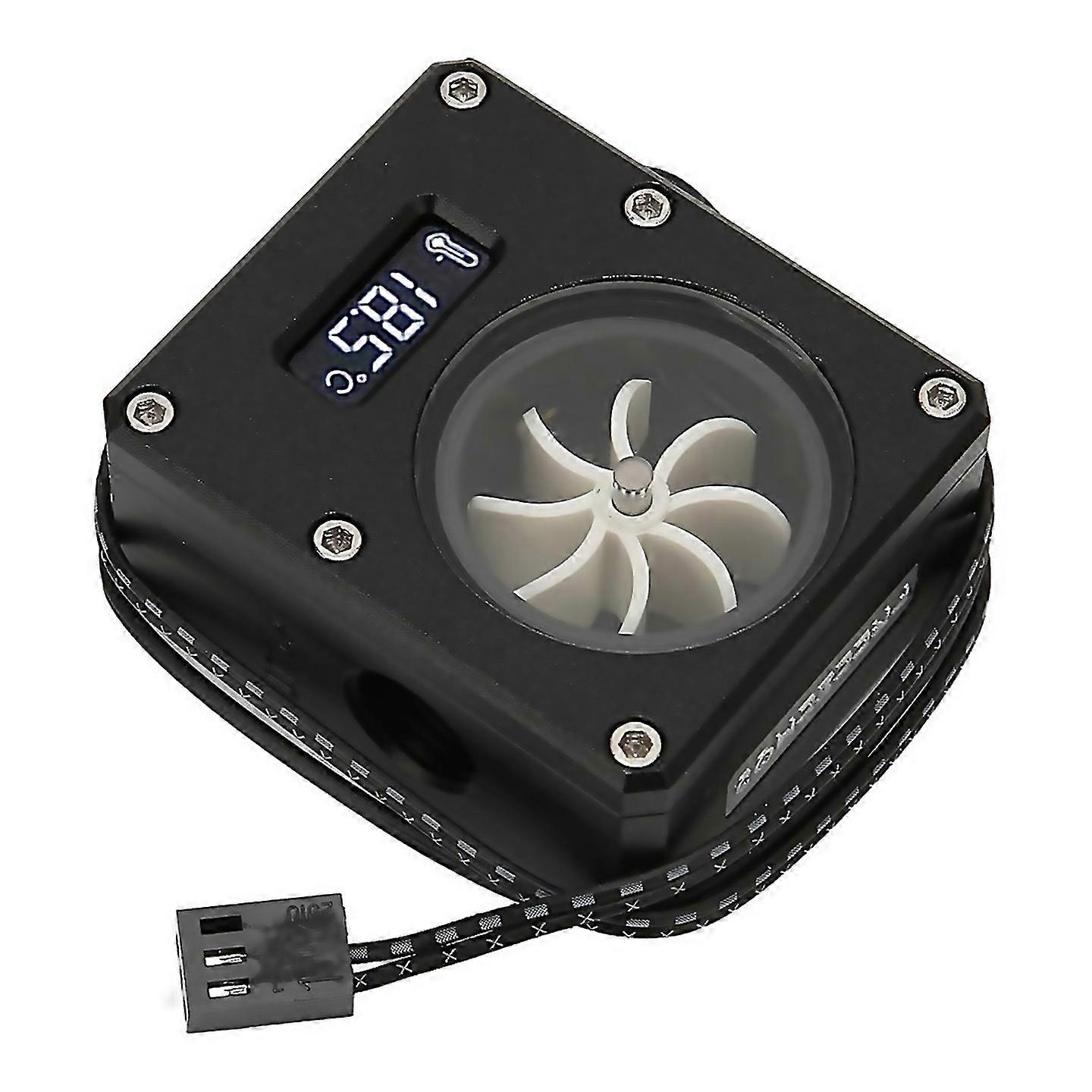 For Pc Water Cooling Flow Meter Indicator 12v Small 3pin Black