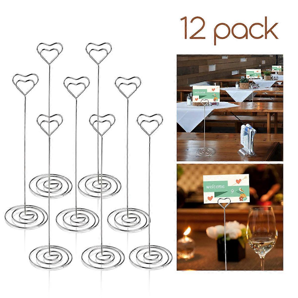 Memo Clip Table Number Holders Ueetek Heart Pattern for 12Pcs Notes
