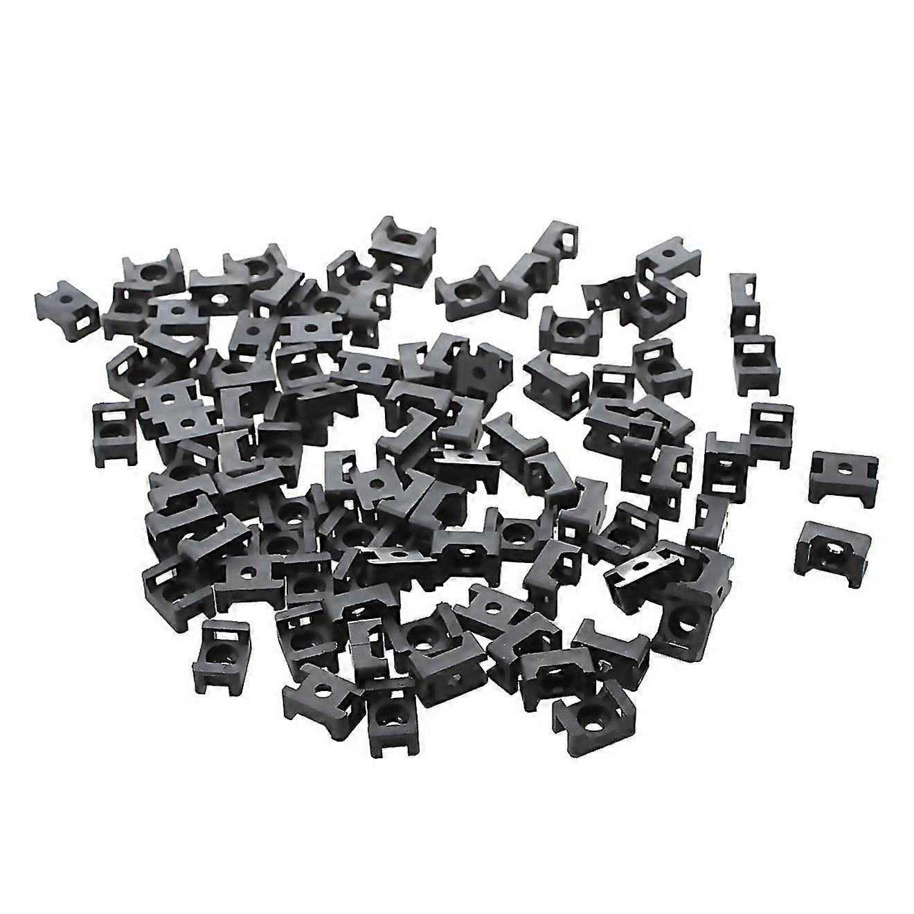 For 45mm Width Cable Tie Base Saddle Type Mount Wire Holder 100pcs Black